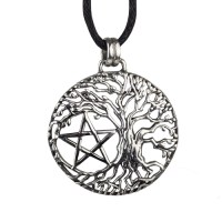 Gioielli - Pendente Tree of Life - Argento 925 -Albero della Vita - Pentagramma
